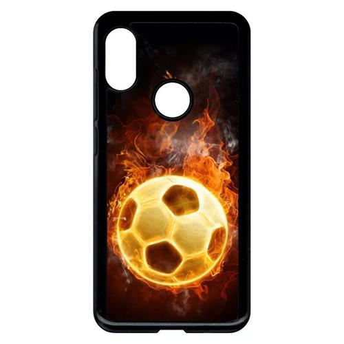 Coque Pour Xiaomi Redmi Note 6 Pro - Foot Flamme - Noir