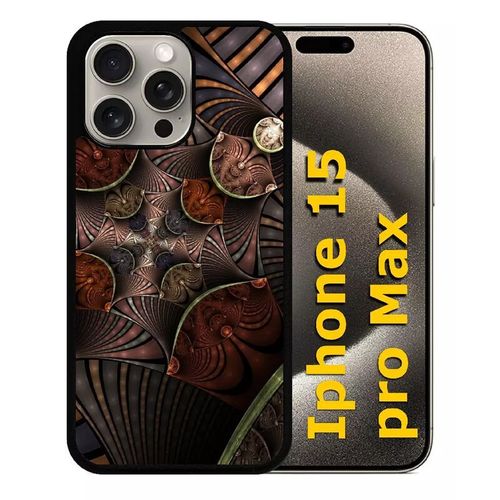 Coque Pour Iphone 15 Pro Max - Metallic - Silicone - Noir