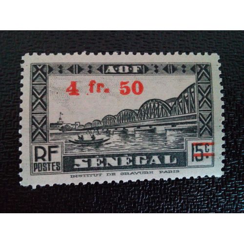 Timbre Senegal Yt 191 Pont Faidherbe 1935 Timbres Surtaxés 1944 ( 211012 )