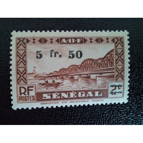 Timbre Senegal Yt 192 Pont Faidherbe 1935 Timbres Surtaxés 1944 ( 211012 )