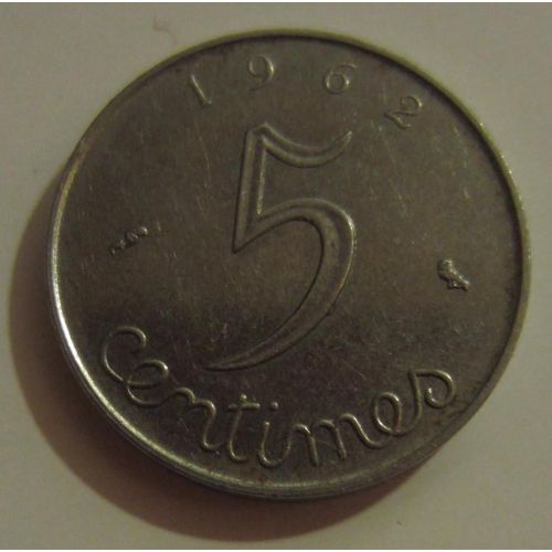 Pièce France 5 Centimes De Francs À L'épi Type Épi 1962