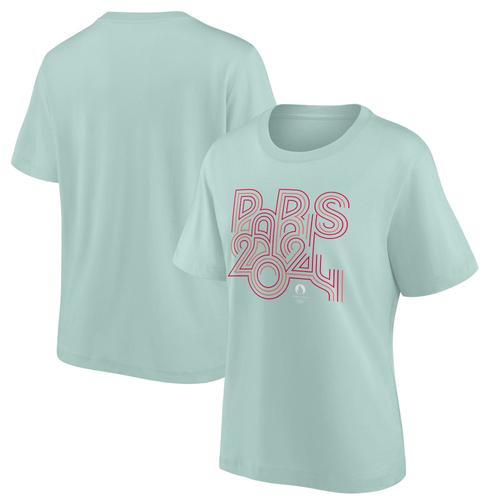 T-Shirt Graphique Bold Overlay Jeux Olympiques De Paris 2024 - Menthe - Femme