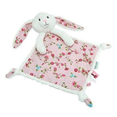 Doudou Plat Lapin Little Dutch Tiamo Collection Blanc Rose Fleur Jouet Bebe Naissance Peluche Éveil Enfant Soft Toys