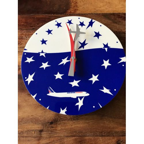 Ancienne Pendule Murale Air Inter Europe Neuf Dans Sa Boite En Fer