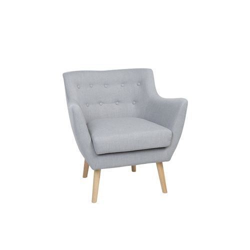 Fauteuil Drammen Tissu Gris Clair
