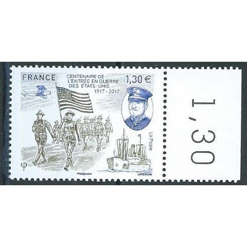 Centenaire De L'entrée En Guerre Des Etats Unis 2017 Neuf** Bord De Feuille N° 5156