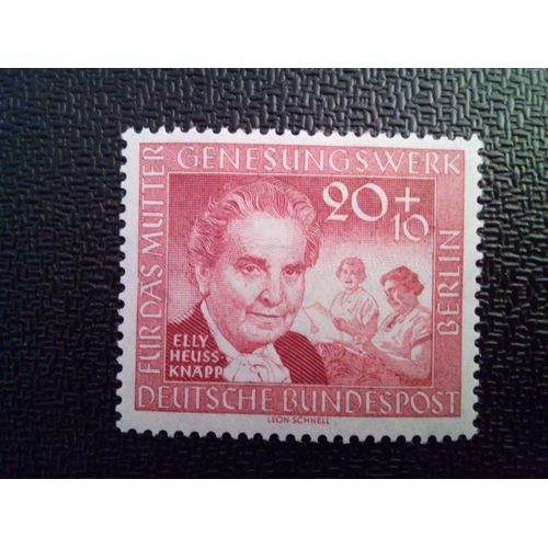 Timbre Berlin Allemagne Yt 158 Elly Heuss-Knapp (1881-1952), Fondatrice Du Fonds De Convalescence Des Mères 1957 ( 031012 )