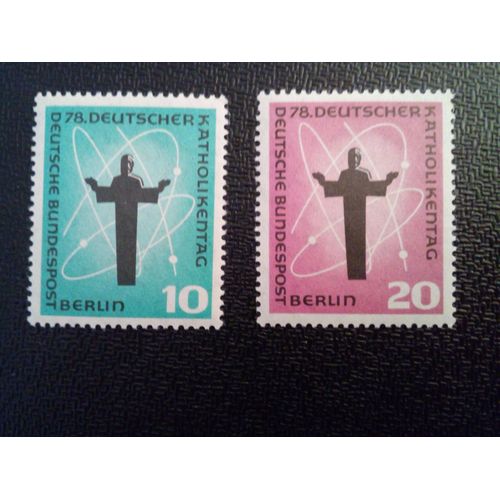 Timbre Berlin Allemagne Yt 159 - 160 Séries: Journée Des Catholiques 1958 ( 031012 )