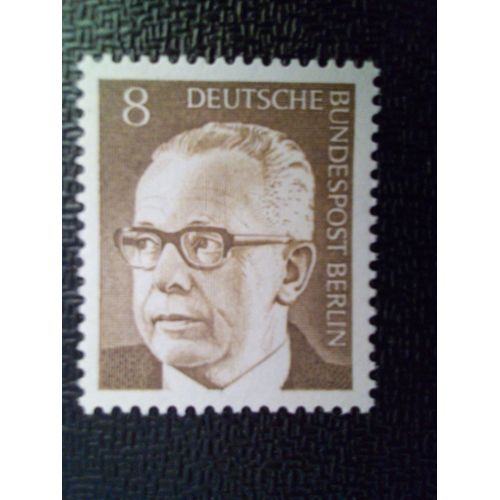 Timbre Berlin Allemagne Yt 340 Dr. Gustav Heinemann (1899-1976) 1971 ( 031012 )
