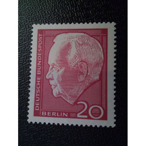 Timbre Berlin Allemagne Yt 211 Dr. H.C. Heinrich Lübke (1897-1972) 1964 ( 031012 )