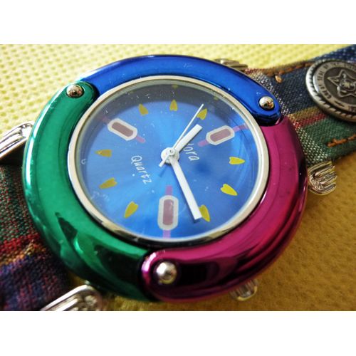Hora Montre Analogique Jeans Multicolore Unisexe Ana0040
