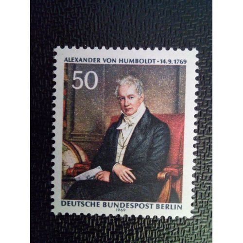 Timbre Berlin Allemagne Yt 323 Alexander Freiherr Von Humboldt (1769-1859) 1969 ( 031012 )