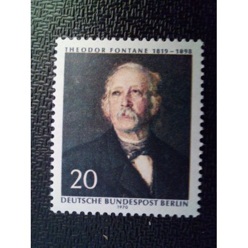 Timbre Berlin Allemagne Yt 328 Theodor Fontane (1819-1898) 1969 ( 031012 )