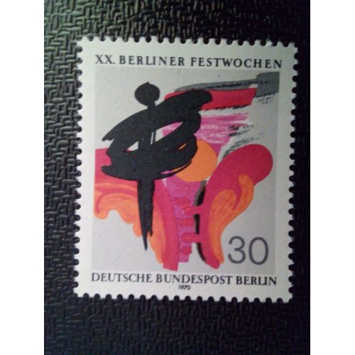 Timbre Berlin Allemagne Yt 334 Graphiques En Couleurs (Musique, Danse, Théâtre Et Art) 1970 ( 031012 )
