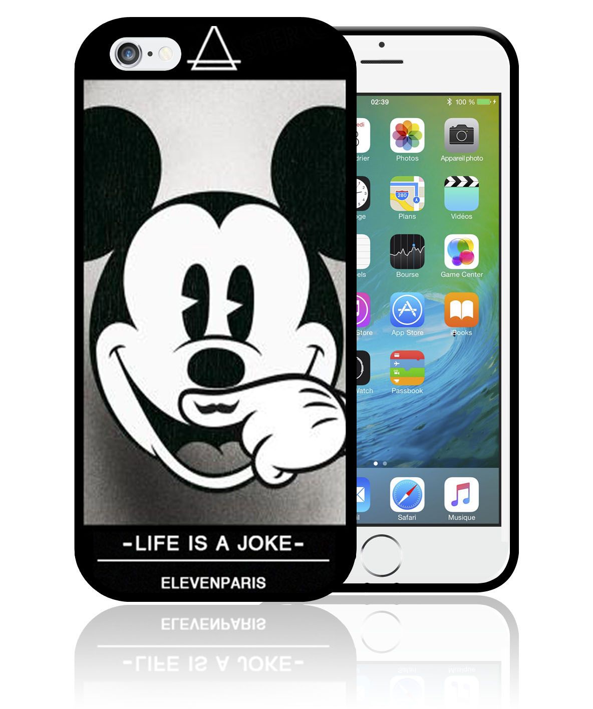 Coque Iphone 4 Et Iphone 4s Mickey Eleven Paris Life Is A Joke Moustache Swag0297