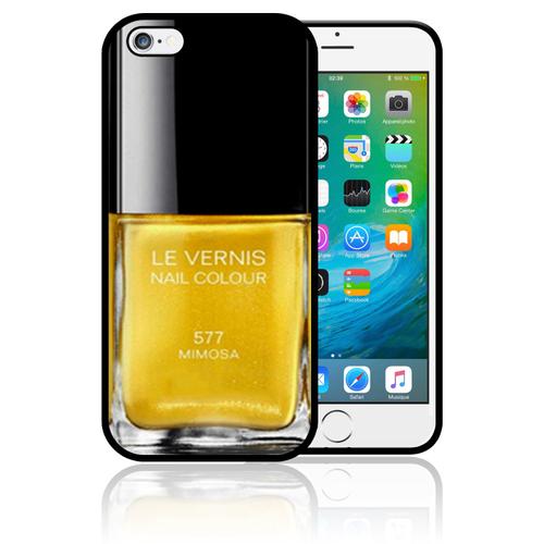 Coque Iphone 5 Et Iphone 5s Et Iphone Se Vernis A Ongles Mimosa Jaune Swag Nail Art Color0433