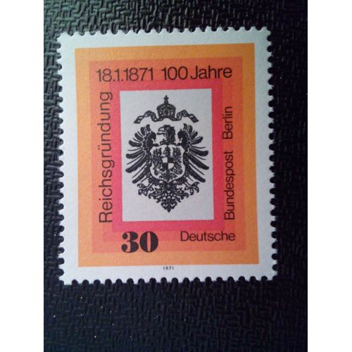 Timbre Berlin Allemagne Yt 355 Aigle Impérial Avec Grande Poitrine Et Couronne Impériale 1971 ( 031012 )