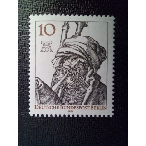 Timbre Berlin Allemagne Yt 366 Le Cornemuseur 1971 ( 031012 )