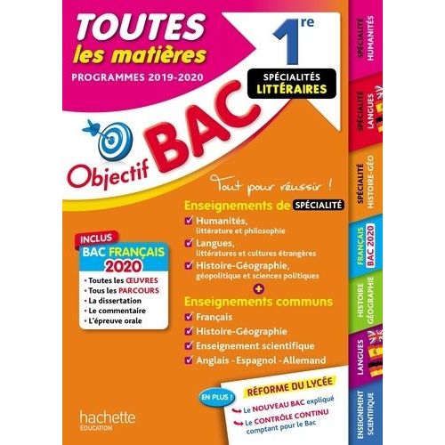 Toutes Les Matières 1re - Spécialités Littéraires