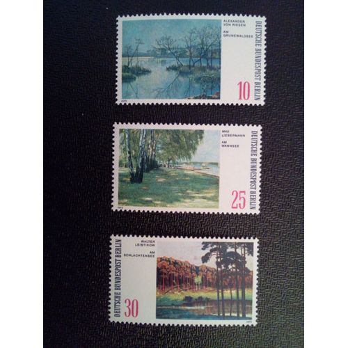 Timbre Berlin Allemagne Yt 390 A 392 Séries: Peintures: Paysages De Berlin 1972 ( 031012 )