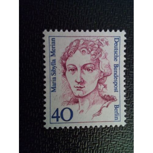 Timbre Berlin Allemagne Yt 749 Maria Sibylla Merian (1647-1717) 1987 ( 031012 )