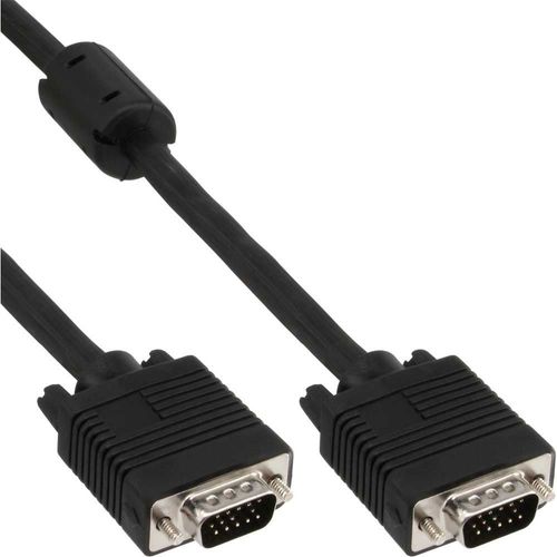 InLine 17803B câble VGA 0,3 m VGA (D-Sub) Noir - Câbles VGA (0,3 m, VGA (D-Sub), VGA (D-Sub), Noir, Male Connector/Male Connector