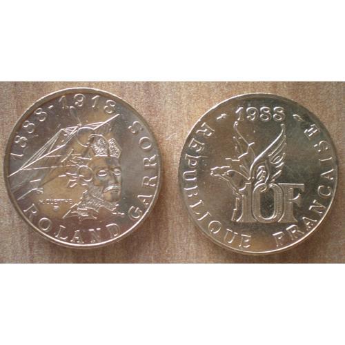 France 10 Francs 1988 Roland Garros Neuve Commemo 1888 1918