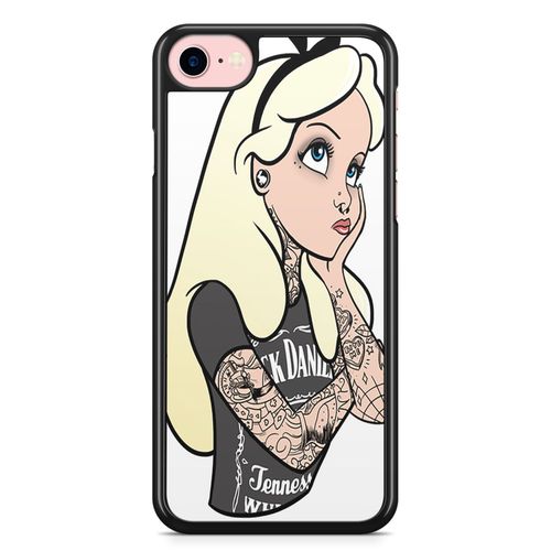 Coque Iphone 7 Plus Et Iphone 8 Plus Alice In Wonderland Au Pays Des Merveilles Disney Tattoo Tatouages Punk