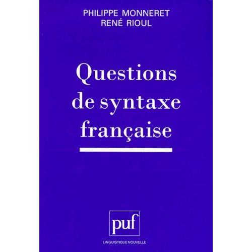Questions De Syntaxe Française