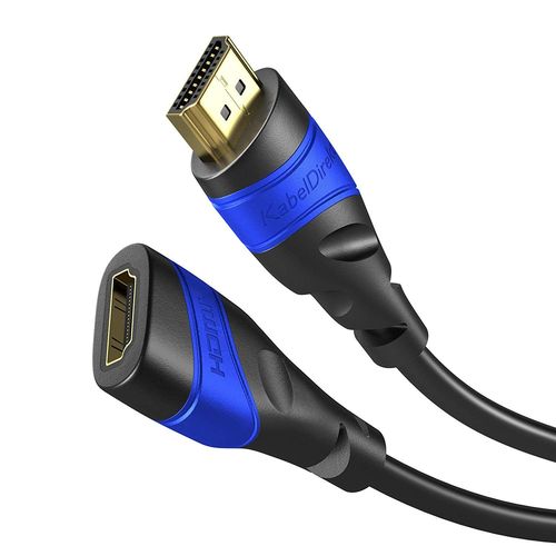 KabelDirekt 6m Cble de rallonge HDMI compatible avec (HDMI 2.0a/b, 2.0, 1.4a, 4K Ultra HD, 3D, Full HD, 1080p, HDR, ARC, Highspe