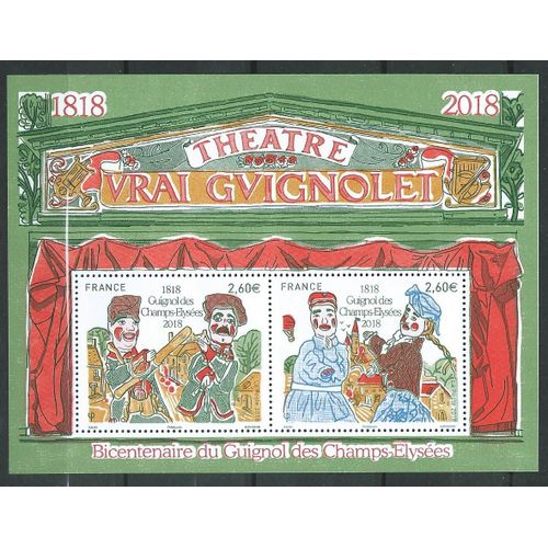 Bicentenaire Du Guignol Des Champs-Elysées. Théatre Vrai Guignolet 2018 Neuf** N° 5216