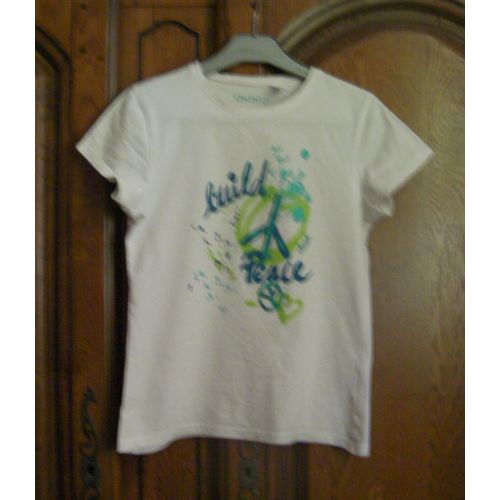 Tee-Shirt Blanc Okaidi - Taille 12 Ans