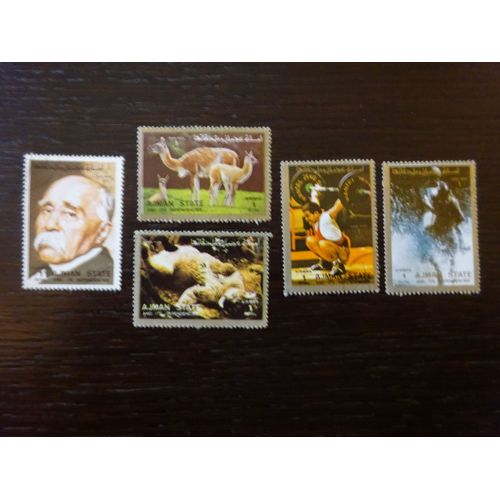 Timbres Ajman State Oblitérés 1973 Divers Et Poste Aérienne Emirats Arabes Unis