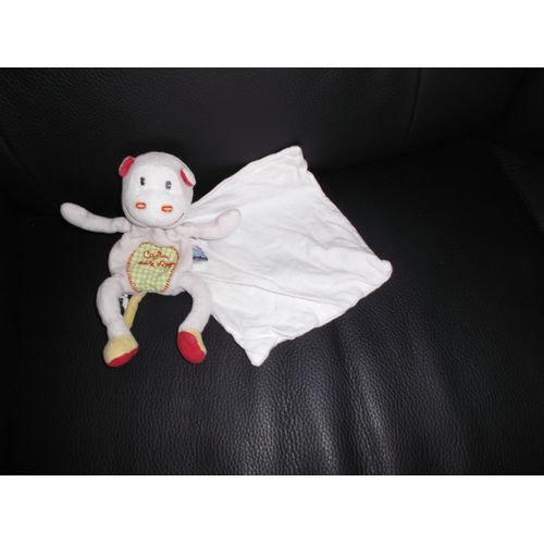 Doudou Singe Avec Mouchoir Cajou Sucre D'orge