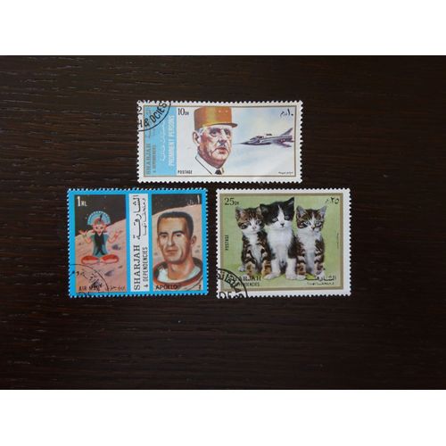 Timbres Sharjah Oblitérés 1972 Divers Emirats Arabes Unis