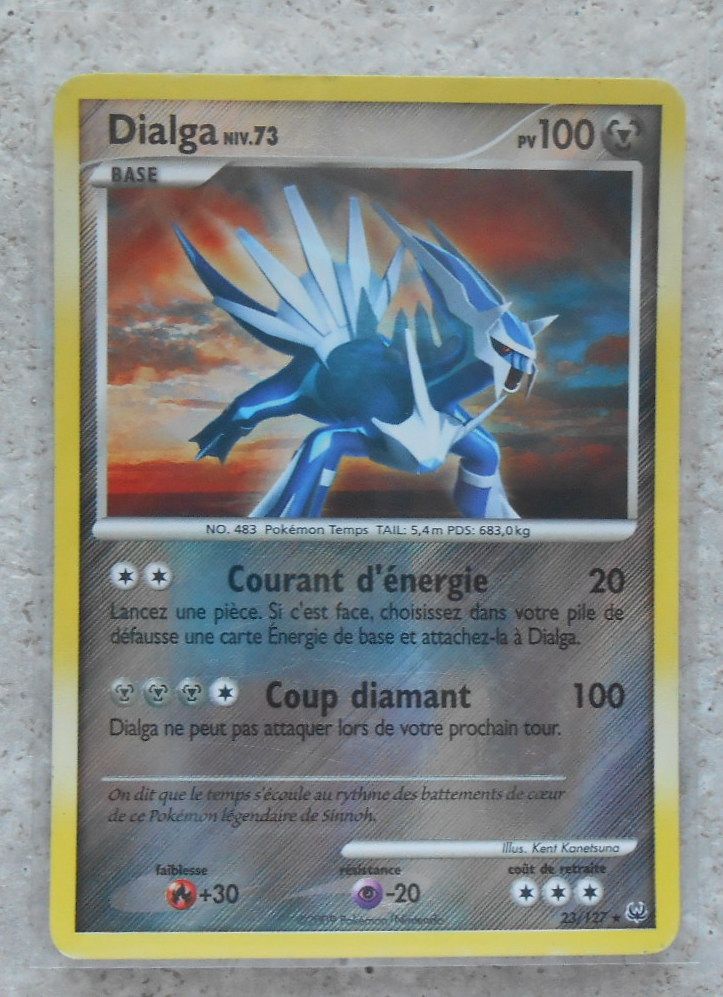 CARTE POKEMON RARE DIALGA 23/127  NEUVE