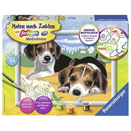 Ravensburger - 283293 - Numéro D'art Set ``Jack Russel Chiots``