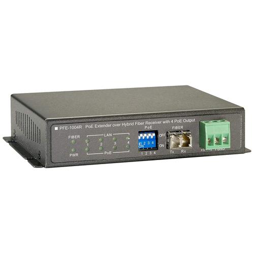 LevelOne PFE-1004R - Rallonge réseau - GigE - 10Base-T, 100Base-FX, 100Base-TX - 4 ports - jusqu'à 2 km