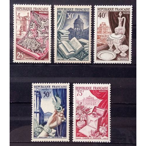 Série Productions De Luxe - Métiers D'art 1954 - N° 970 971 972 973 974 Neufs* - Cote 26,00 - France Année 1954 - N26120