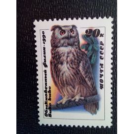 Timbre Russie / Urss Yt 5726 Grand-Duc D'europe (Bubo Bubo) 1990 ( 041012 )