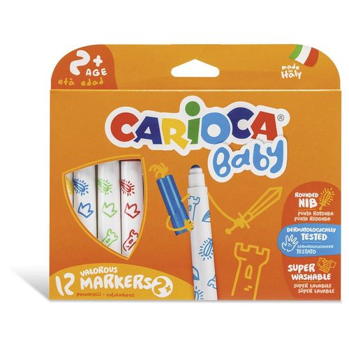 Marqueurs Baby Markers 12 Couleurs Carioca 42814
