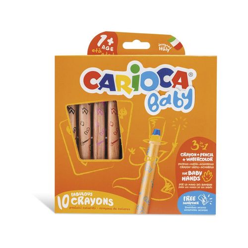 Crayons De Couleur 3 En 1 10 Couleurs Carioca 42818