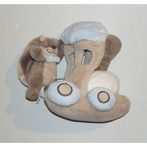 Doudou Ecureuil Musical Oscar Peluche Train Castor Noukies