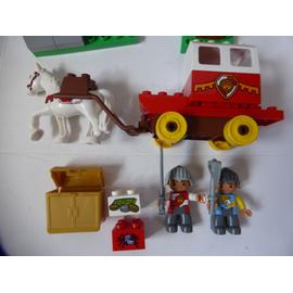 LEGO DUPLO Cheval Personnage carrosse repoussé 4862 Castle le coffret au trésor chevalier château 