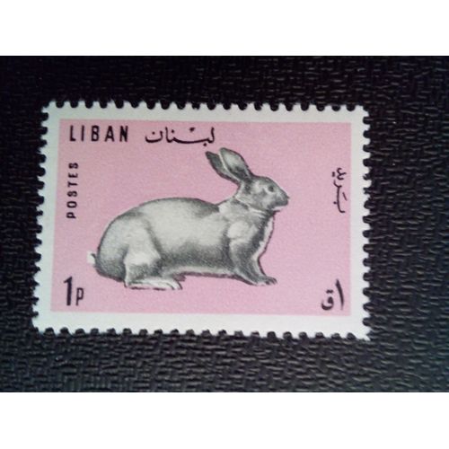 Timbre Liban Yt 257 Lapin Domestique (Oryctolagus Cuniculus Domesticus) 1965 ( 051012 )
