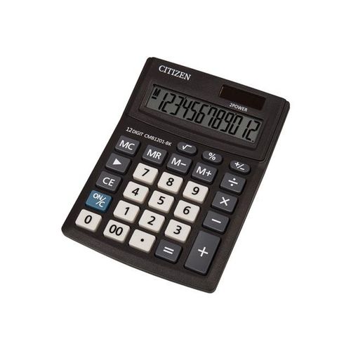 Citizen BusinessLine CMB1201-BK - Calculatrice de bureau - 12 chiffres - panneau solaire, pile - noir