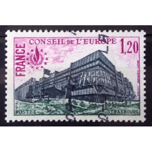 Conseil Europe - Angle Bâtiment À Strasbourg 1,20 (Très Joli Service N° 58) Obl - France Année 1978 - N26366