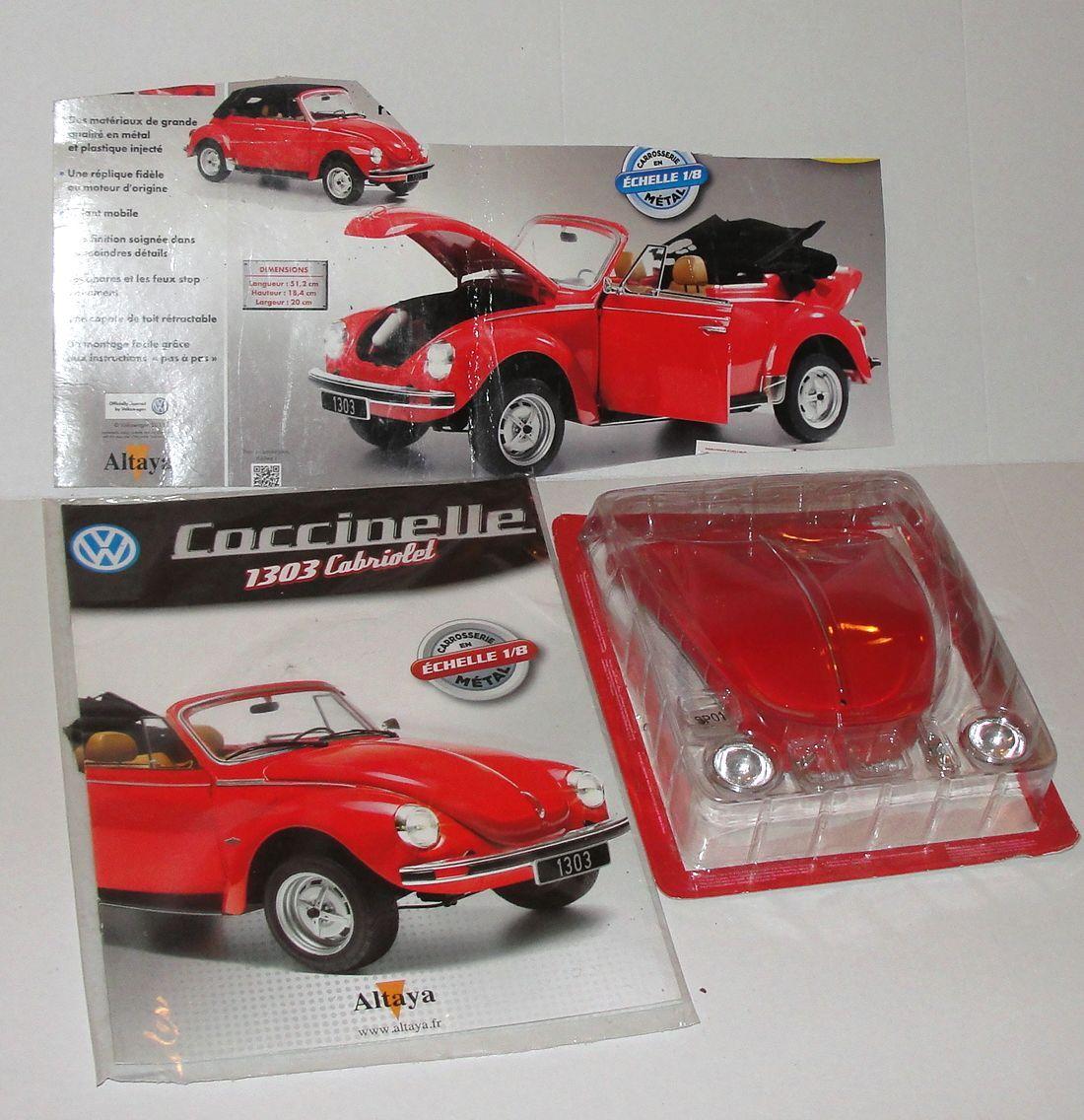 maquette coccinelle 1303 cabriolet altaya pieces de voiture capot