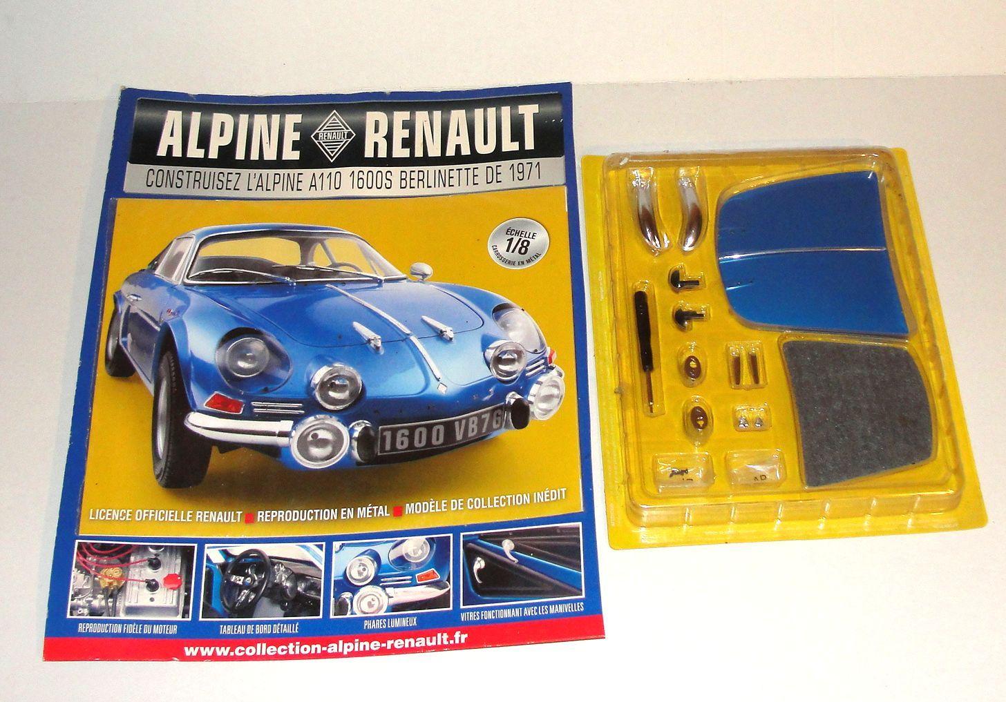 maquette alpine renault a110 berlinette 1600s pieces de voiture capot  accessoires echel 1.8eme