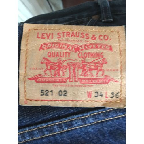 Levi's 521 Denim Jeans W 34 L 36, Bleu